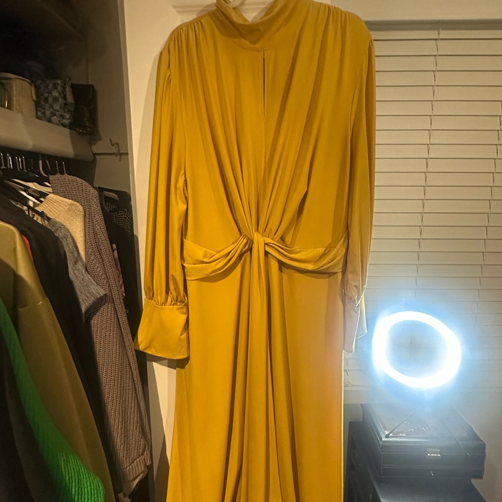 Eloquii Mustard Long Sleeve Dress